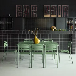 Tuintafel met 8 stoelen metaal