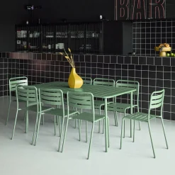 Tuintafel met 8 stoelen metaal
