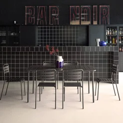 Tuintafel met 6 stoelen metaal