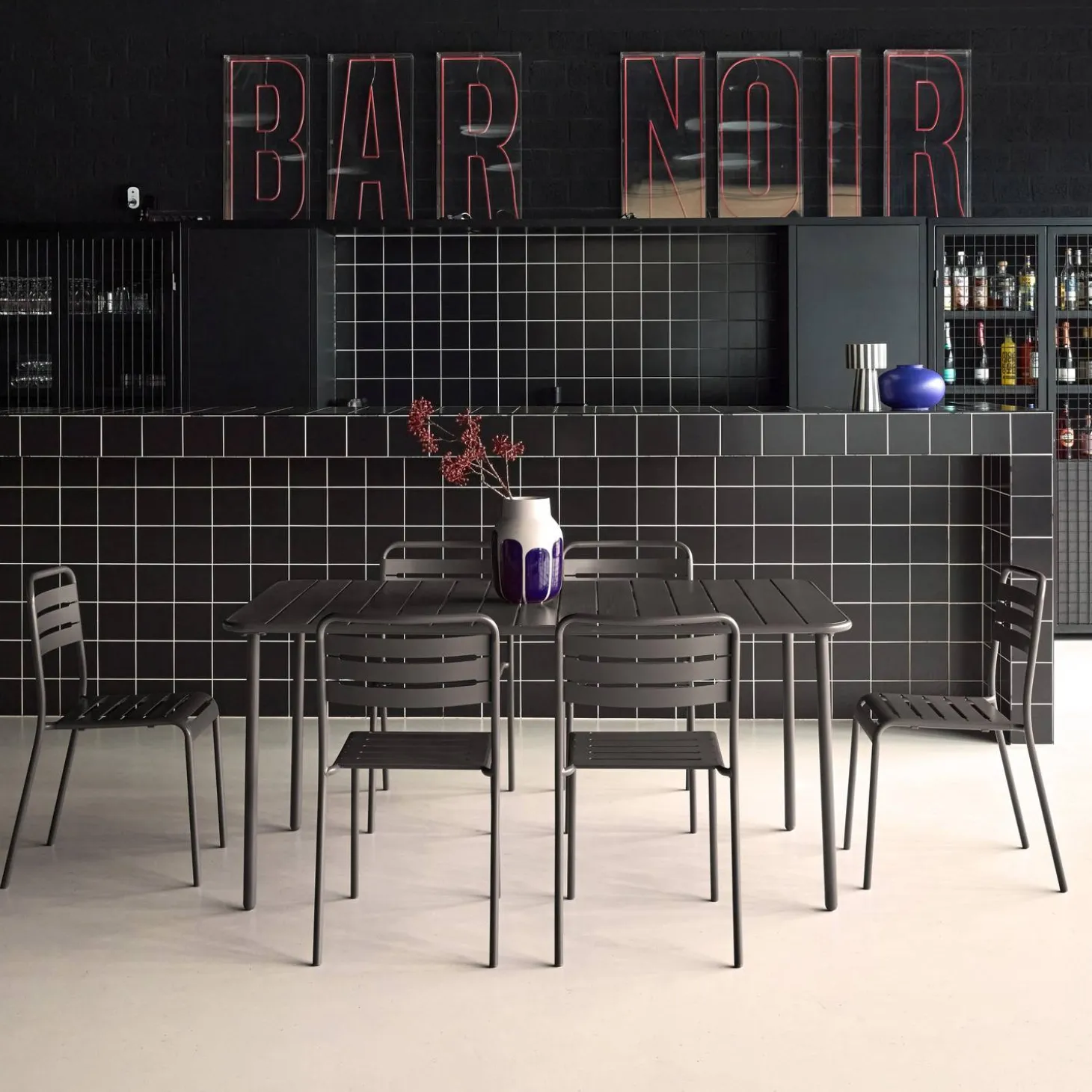Tuintafel met 6 stoelen metaal