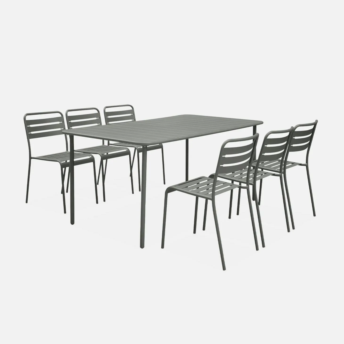 Tuintafel met 6 stoelen metaal