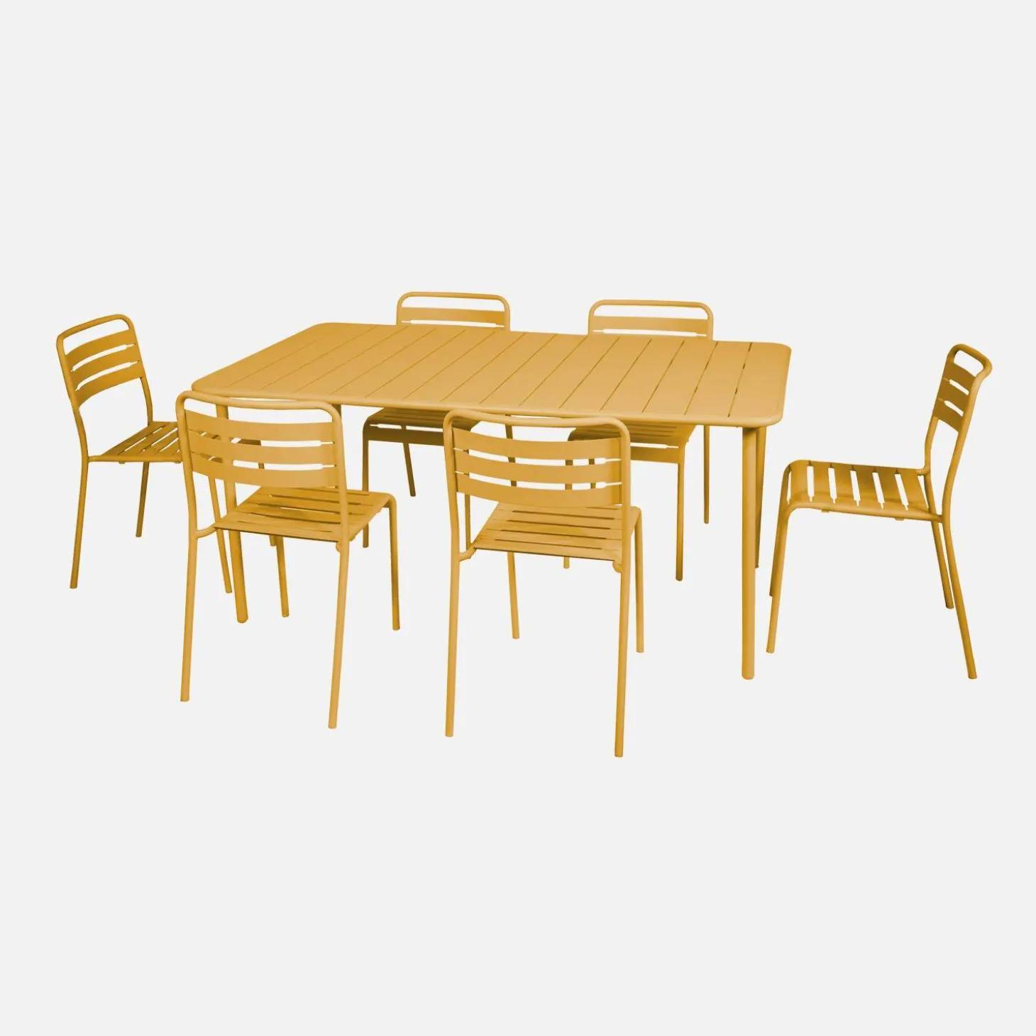 Tuintafel met 6 stoelen metaal