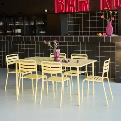 Tuintafel met 6 stoelen metaal