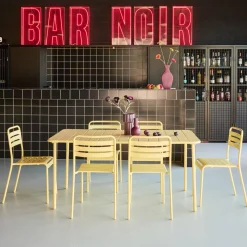 Tuintafel met 6 stoelen metaal