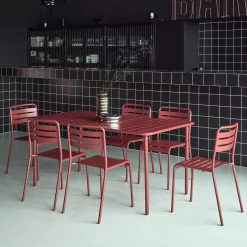 Tuintafel met 6 stoelen metaal