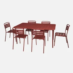 Tuintafel met 6 stoelen metaal