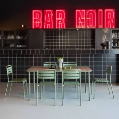 Tuintafel met 6 stoelen metaal