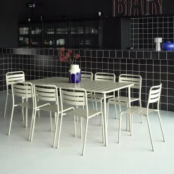 Tuintafel met 8 stoelen metaal
