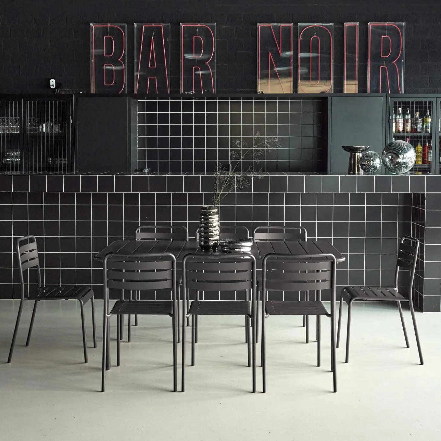 Tuintafel met 8 stoelen metaal