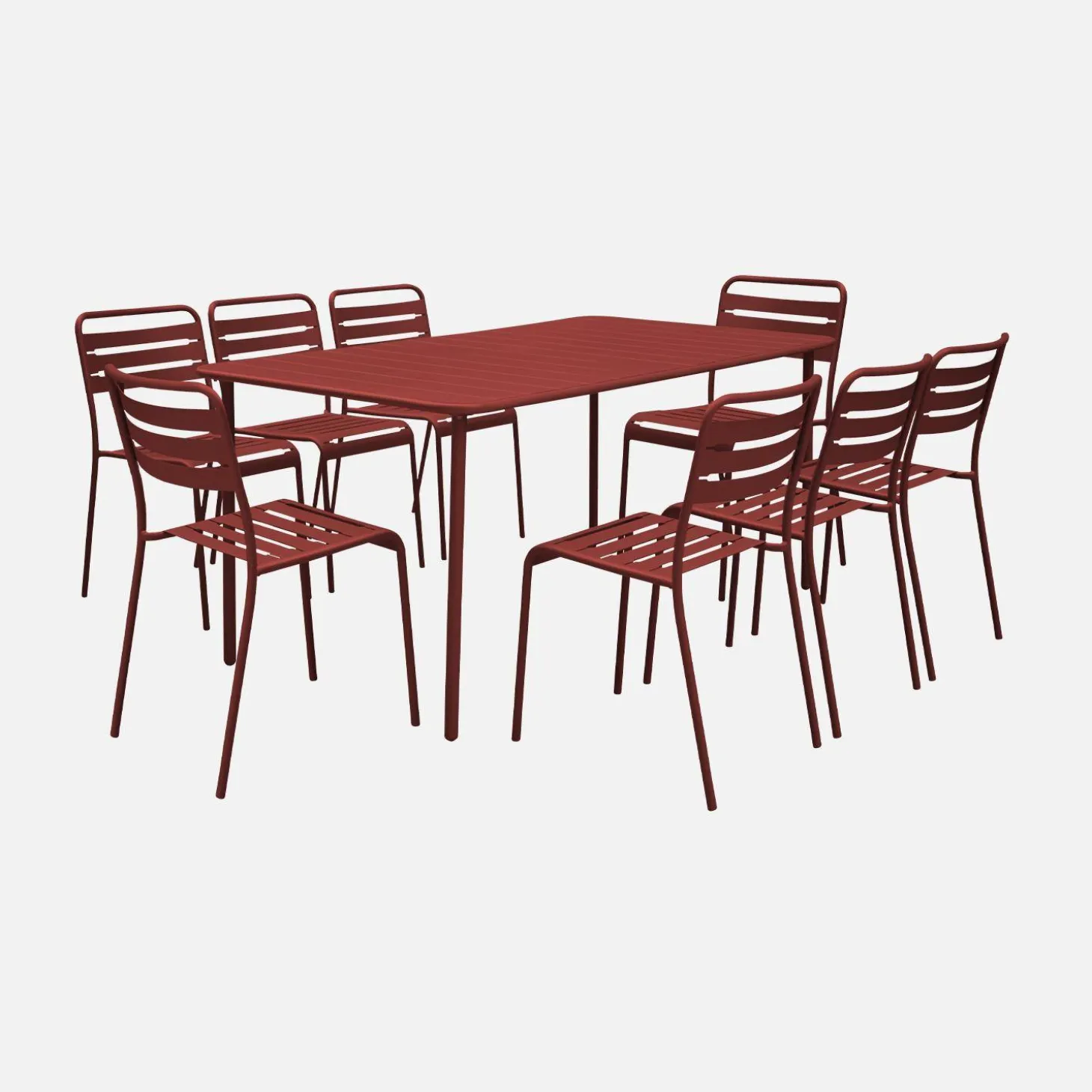 Tuintafel met 8 stoelen metaal