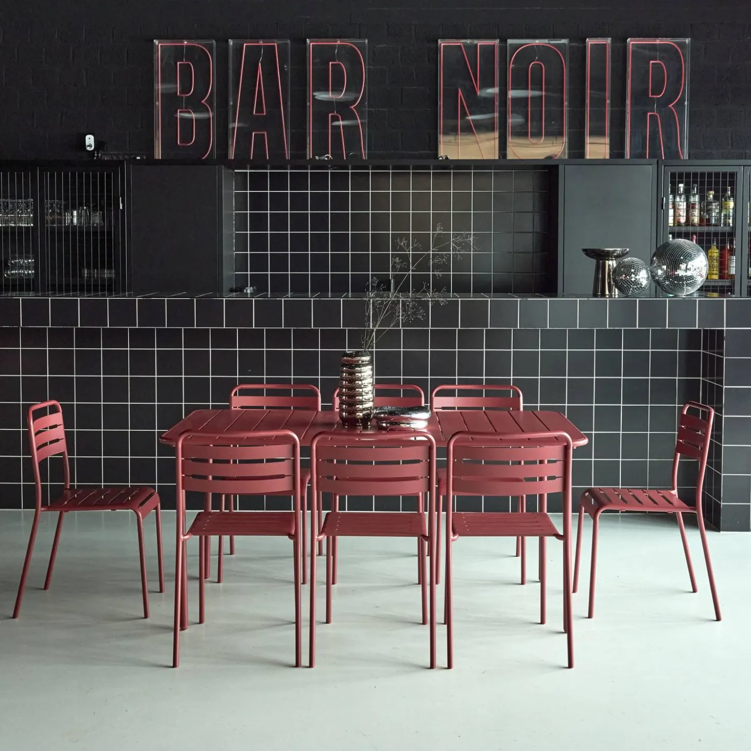 Tuintafel met 8 stoelen metaal