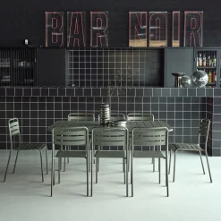 Tuintafel met 8 stoelen metaal