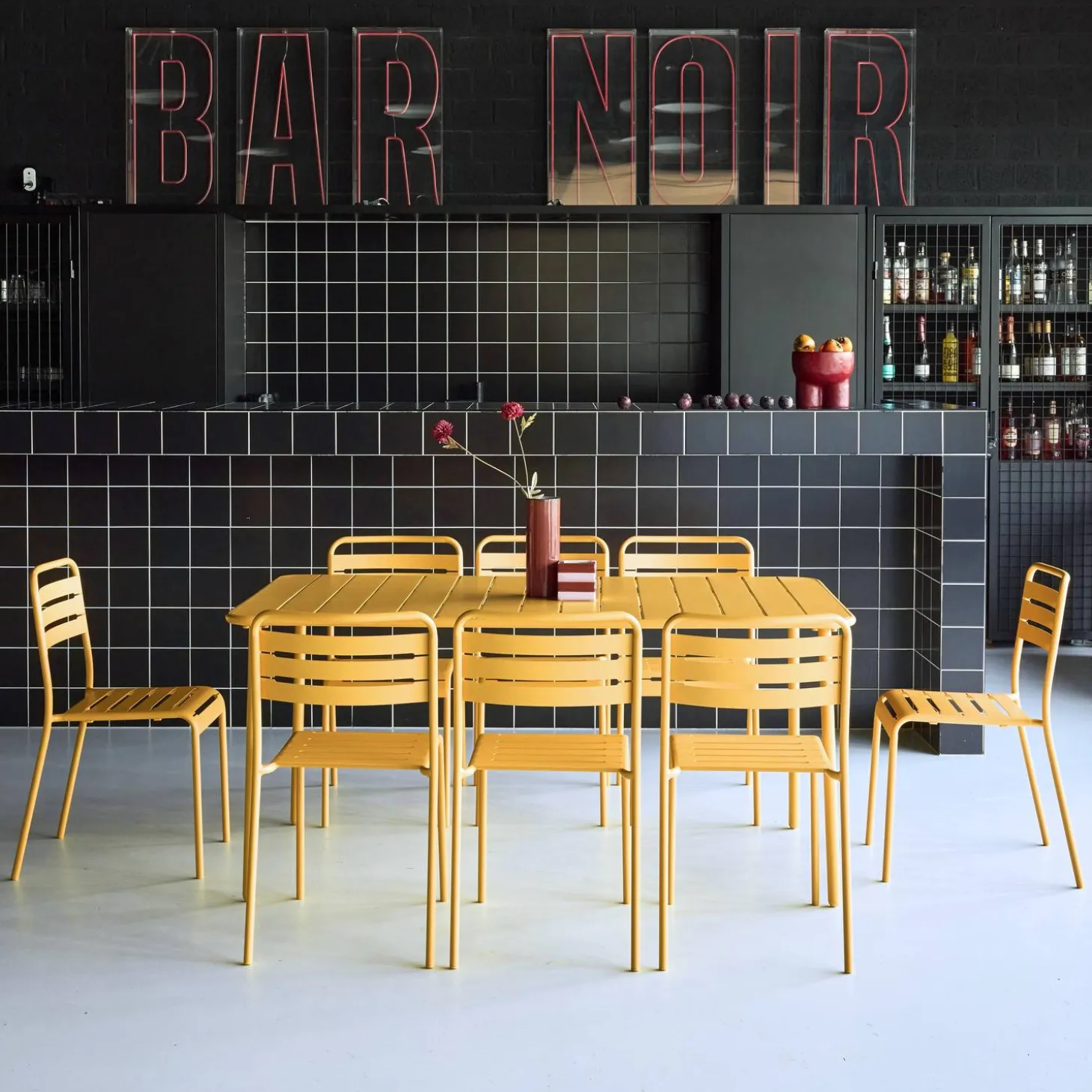 Tuintafel met 8 stoelen metaal