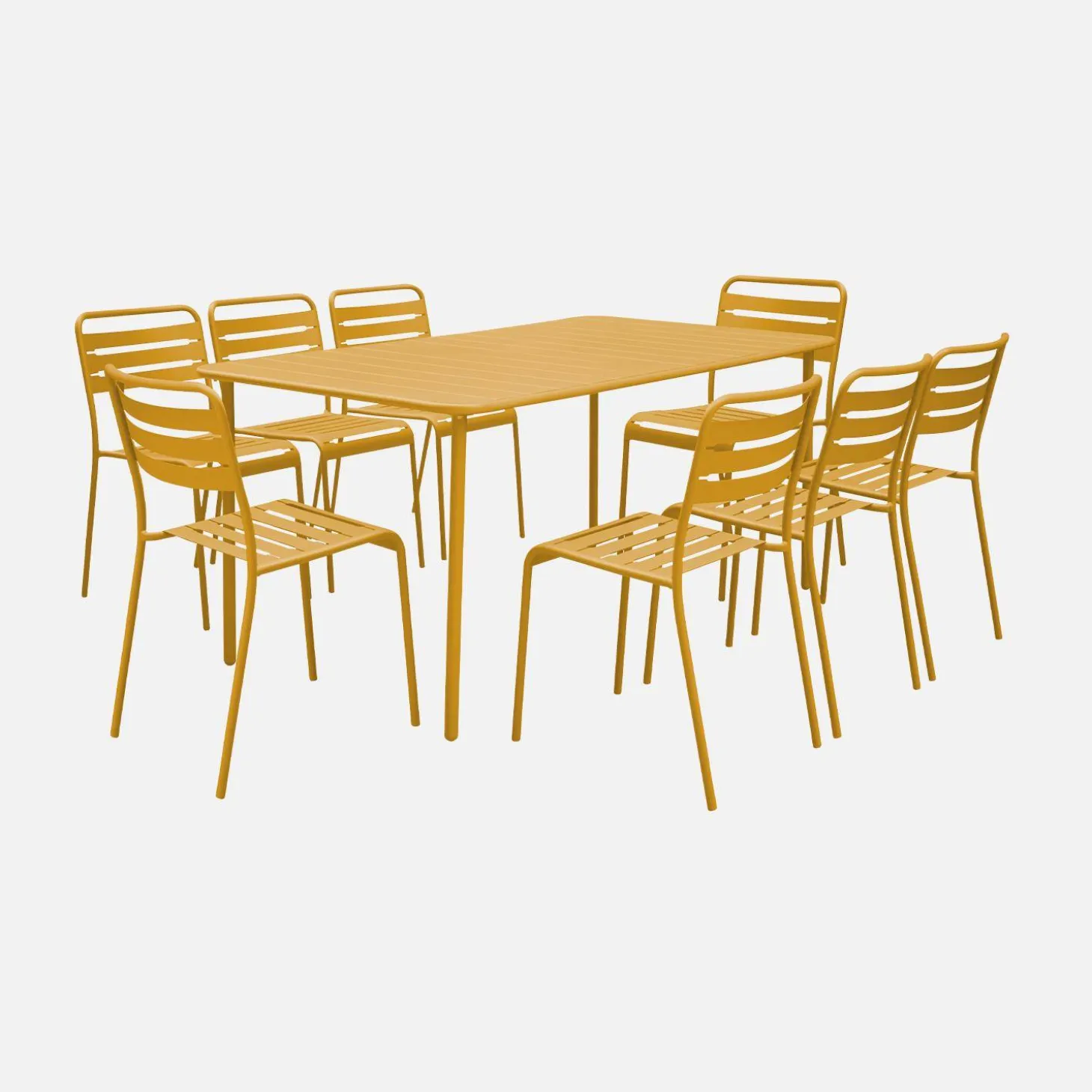 Tuintafel met 8 stoelen metaal