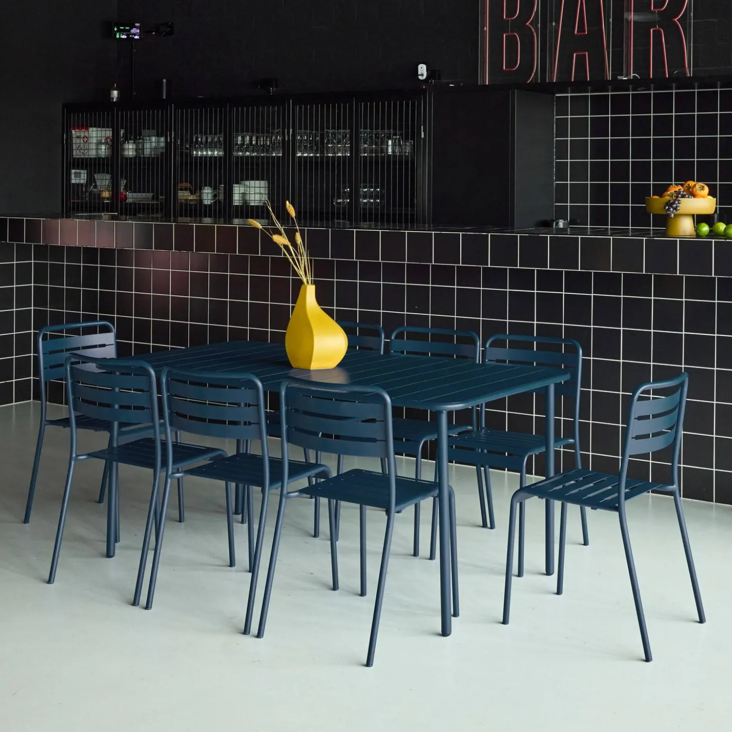 Tuintafel met 8 stoelen metaal