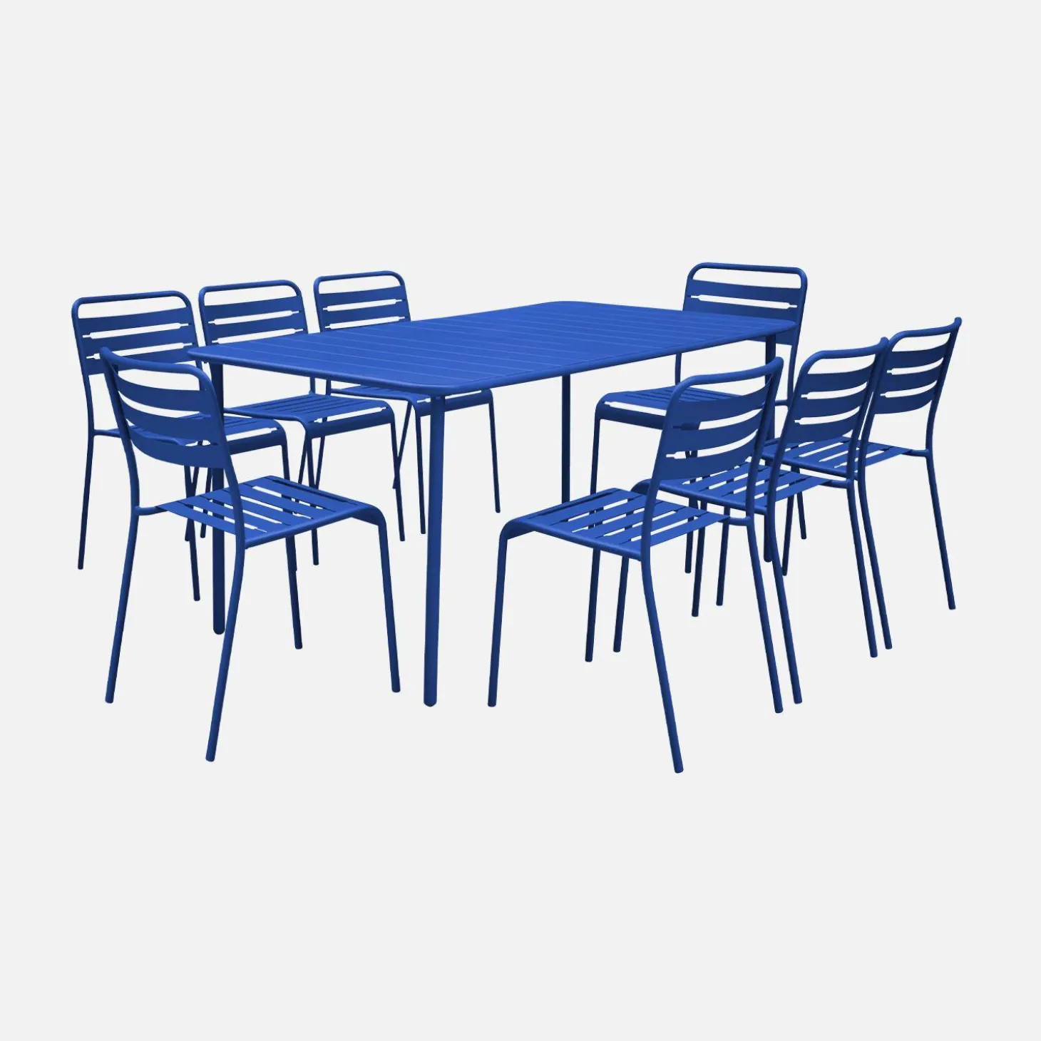 Tuintafel met 8 stoelen metaal
