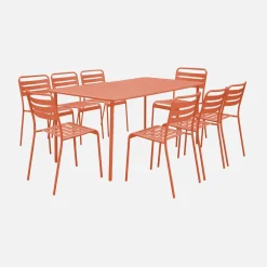 Tuintafel met 8 stoelen metaal