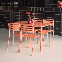 Tuintafel met 4 stoelen metaal