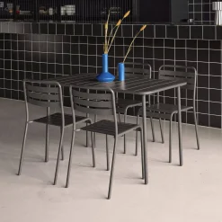 Tuintafel met 4 stoelen metaal