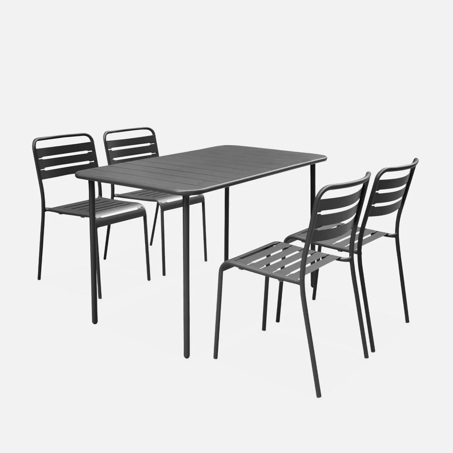 Tuintafel met 4 stoelen metaal