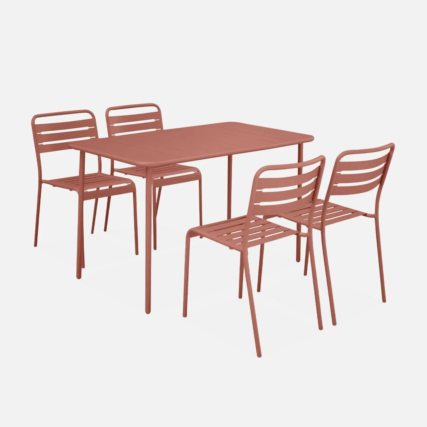 Tuintafel met 4 stoelen metaal
