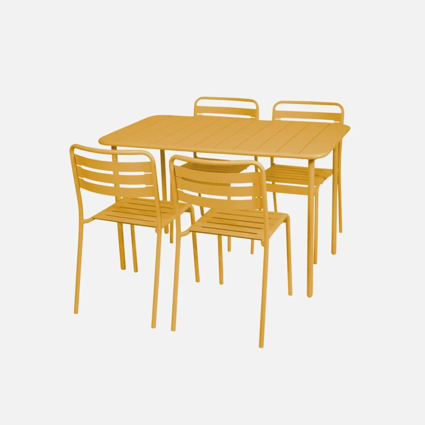 Tuintafel met 4 stoelen metaal