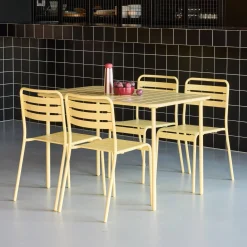 Tuintafel met 4 stoelen metaal
