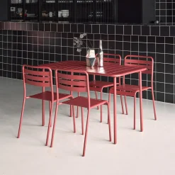 Tuintafel met 4 stoelen metaal