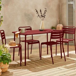 Tuintafel met 4 stoelen metaal