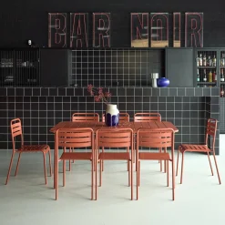 Tuintafel met 8 stoelen metaal
