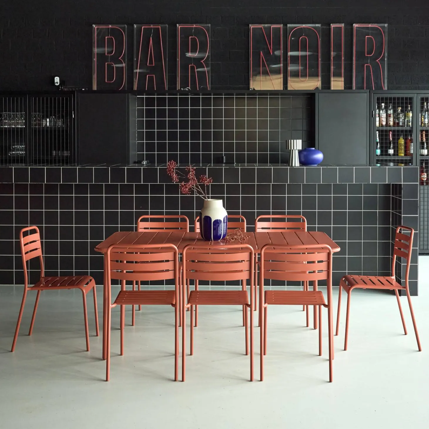 Tuintafel met 8 stoelen metaal
