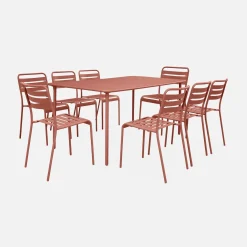 Tuintafel met 8 stoelen metaal