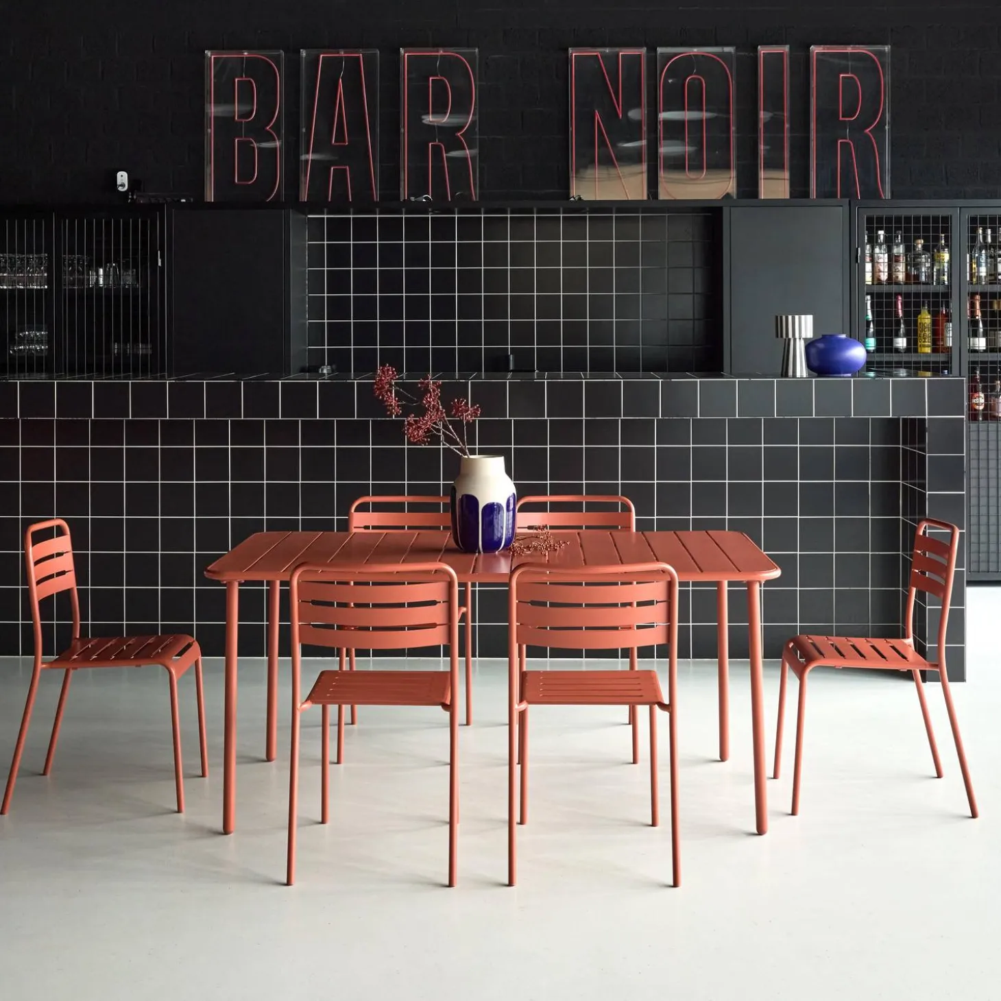Tuintafel met 6 stoelen metaal