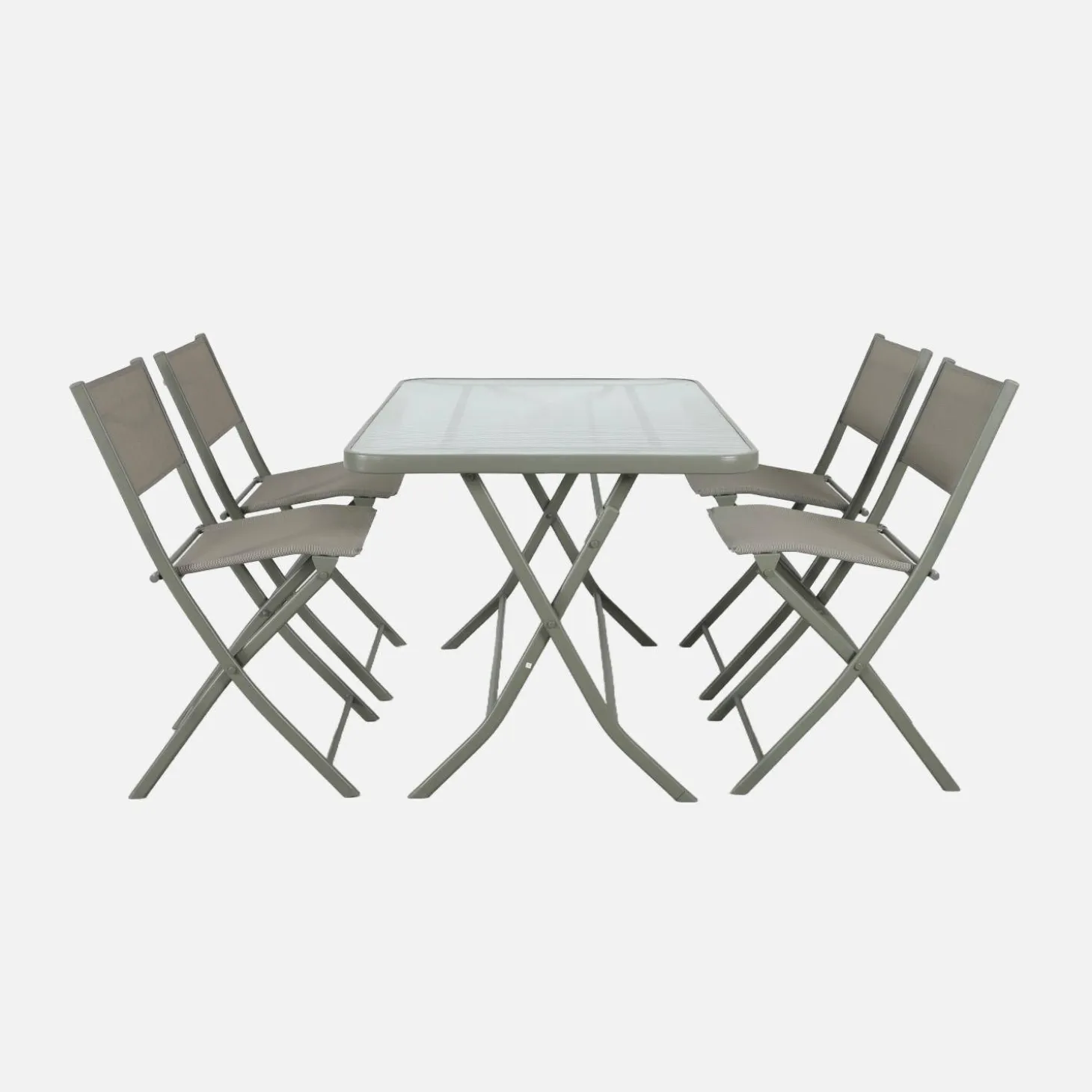Tuintafel met 4 stoelen opklapbaar