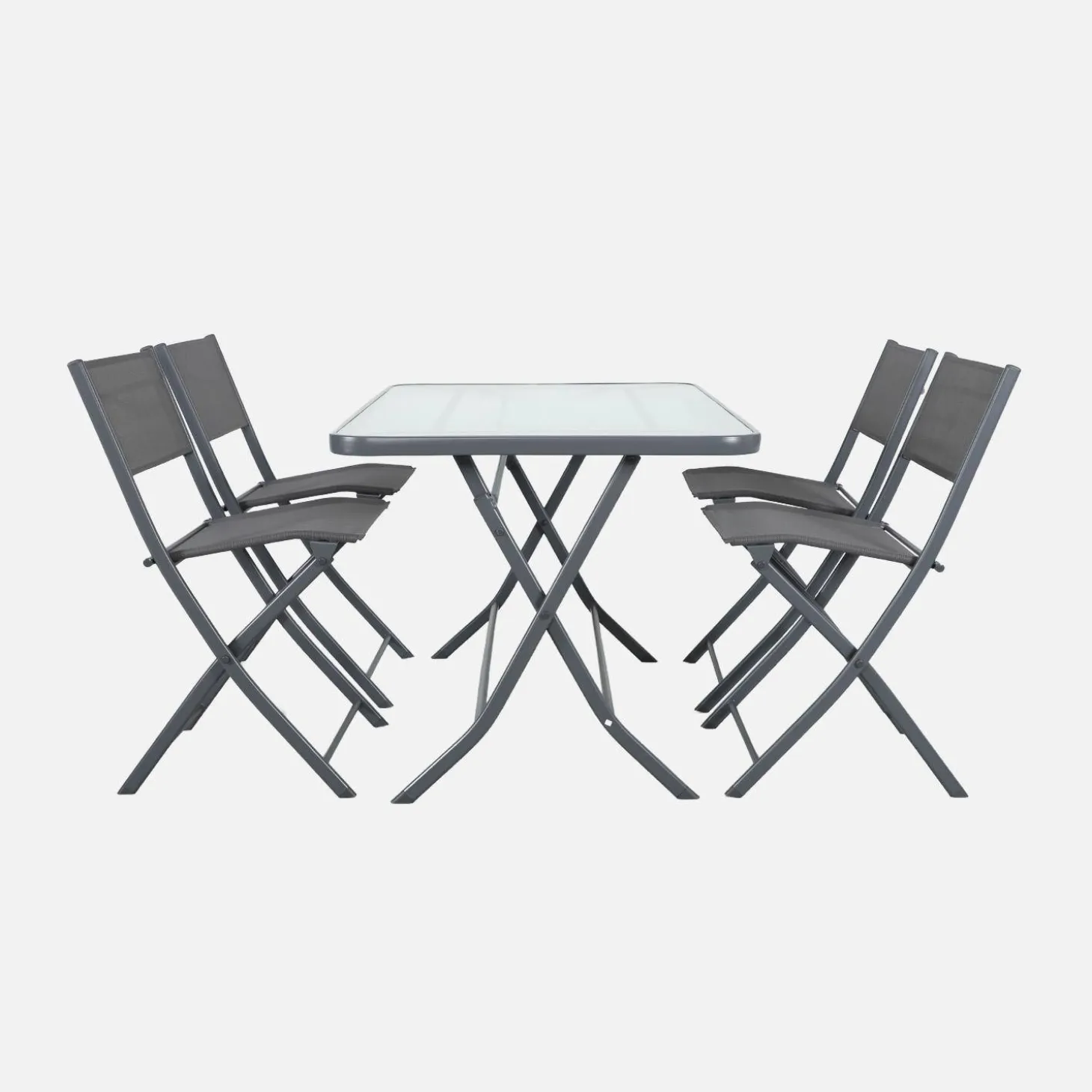Tuintafel met 4 stoelen opklapbaar