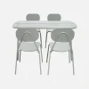 Tuintafel met 4 stoelen van aluminium