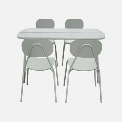 Tuintafel met 4 stoelen van aluminium