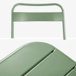 Tuintafel + 4 opklapbare stoelen metaal
