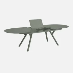 Tuintafel ovaal uitschuifbaar aluminium 10 zitplaatsen