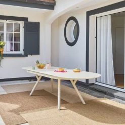 Tuintafel ovaal uitschuifbaar aluminium 10 zitplaatsen