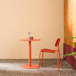 Tuintafel 2-persoons rond bistro van staal