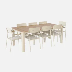 Tuintafel 8 plaatsen aluminium