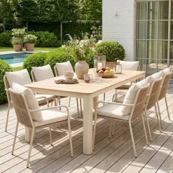 Tuintafel 8 plaatsen aluminium