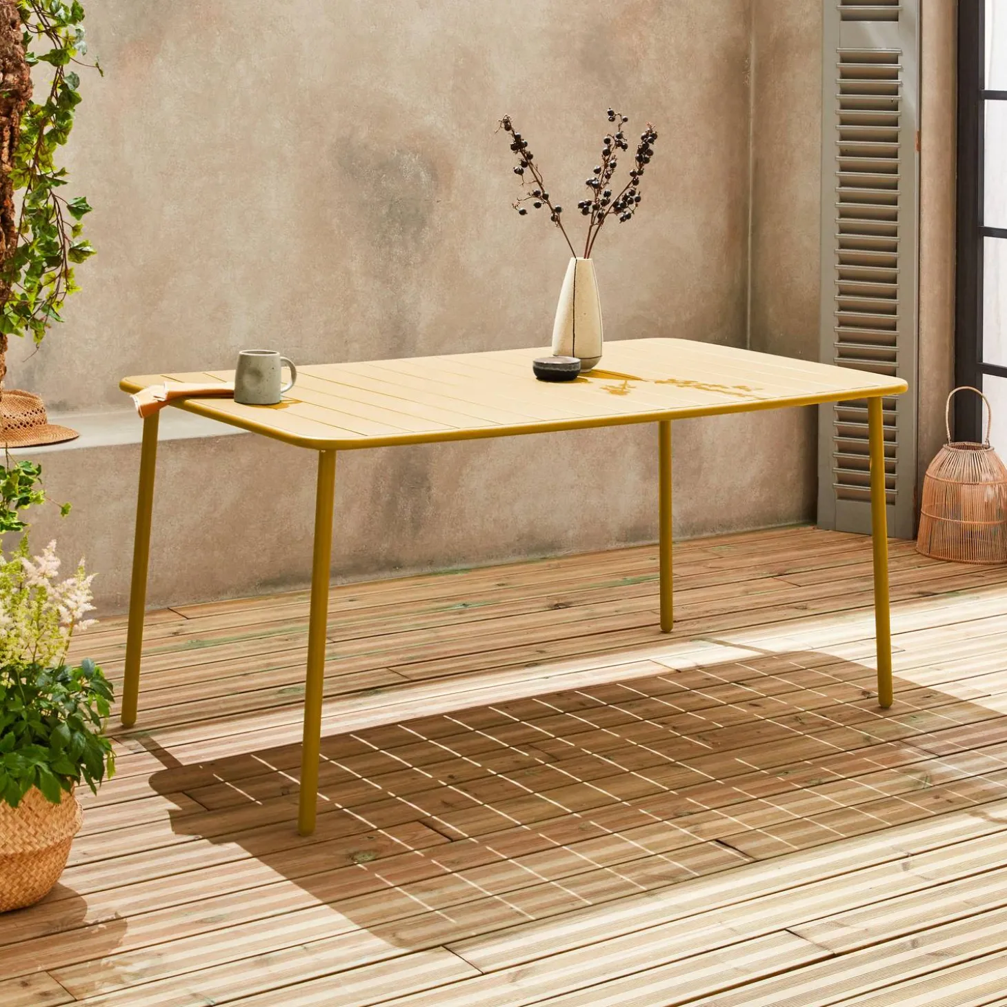 Tuintafel 6-8 plaatsen metaal