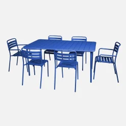Tuintafel 6-8 plaatsen metaal