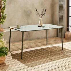Tuintafel 6-8 plaatsen metaal