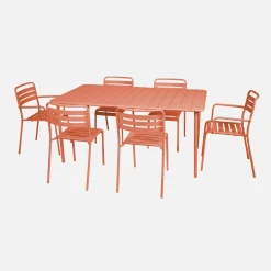 Tuintafel 6-8 plaatsen metaal