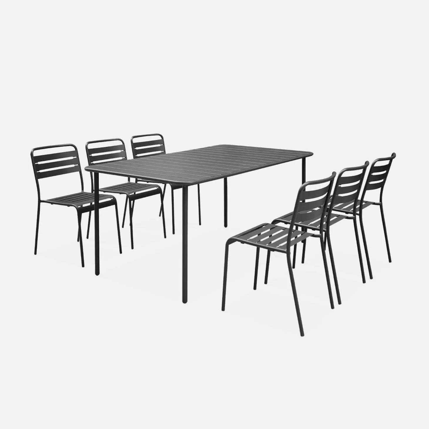 Tuintafel 6-8 plaatsen metaal