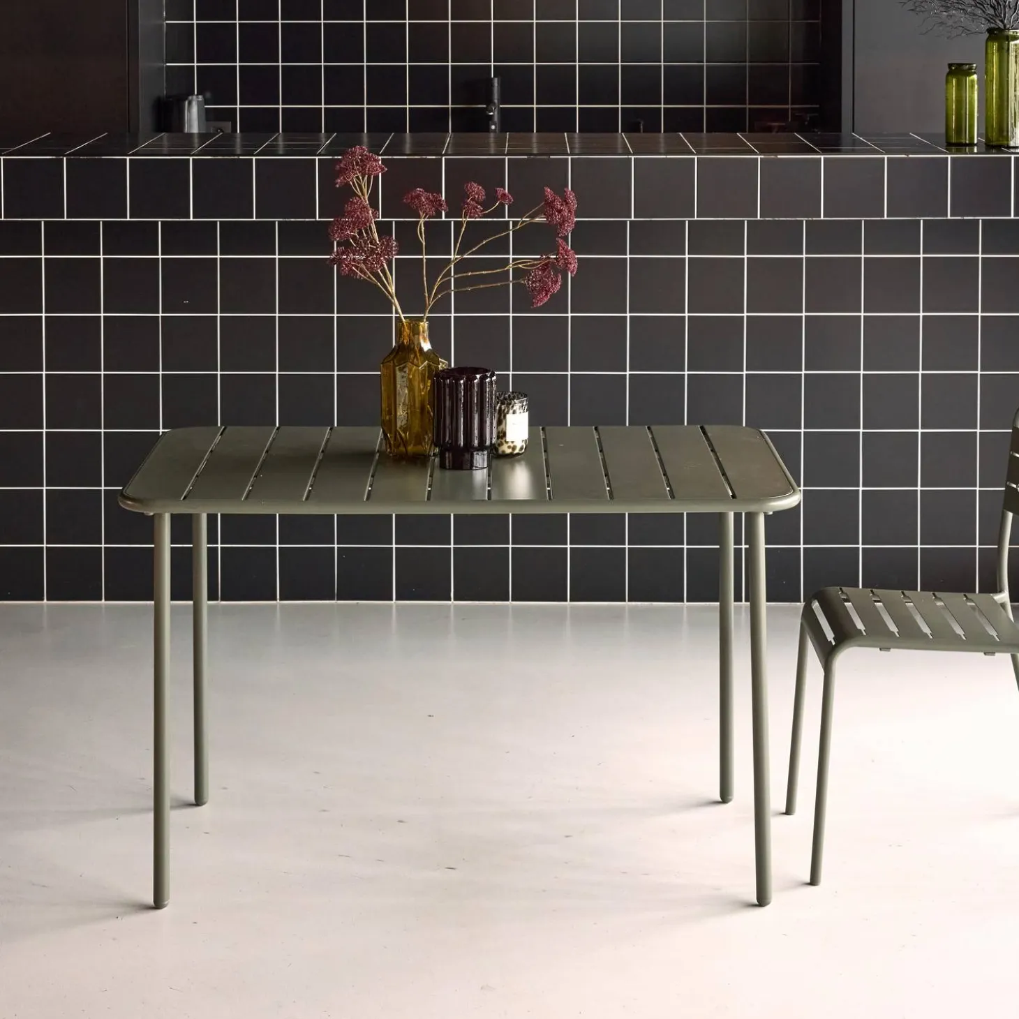 Tuintafel 4 plaatsen metaal
