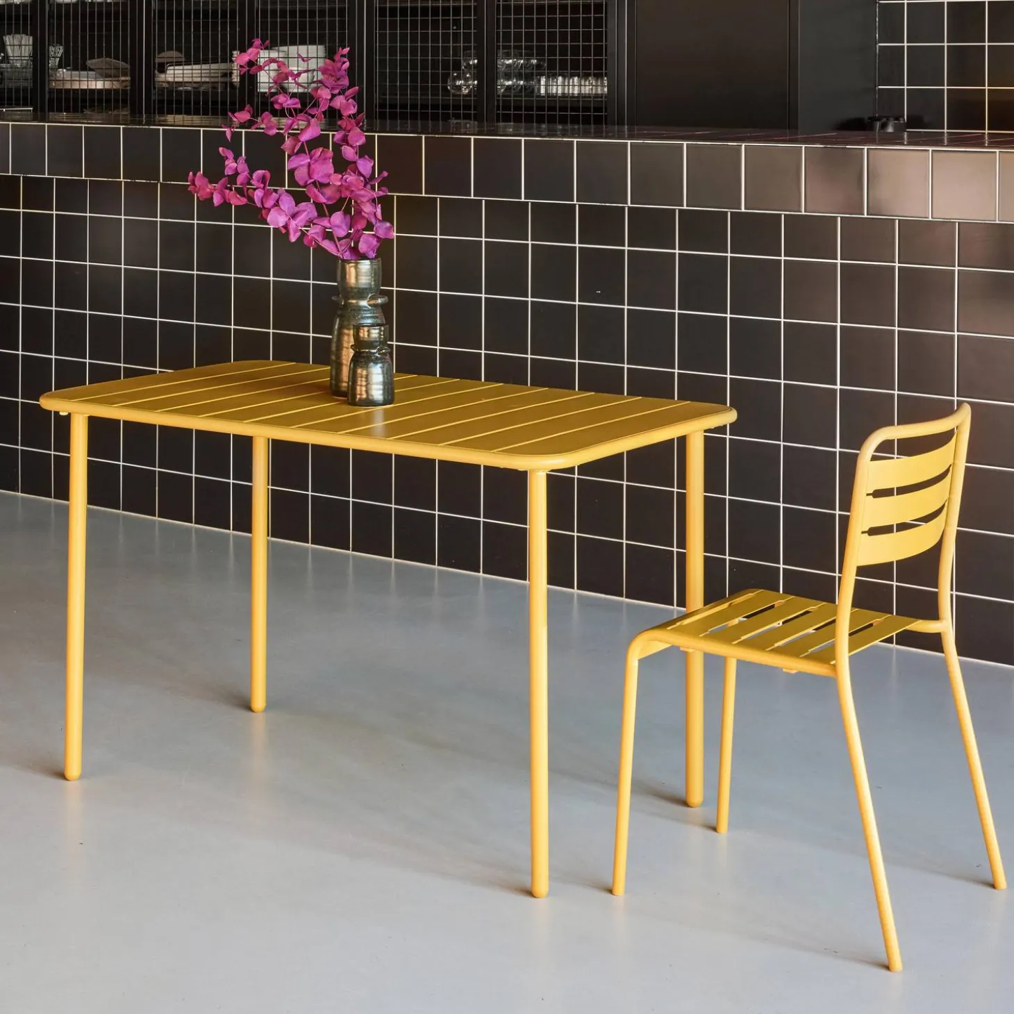 Tuintafel 4 plaatsen metaal